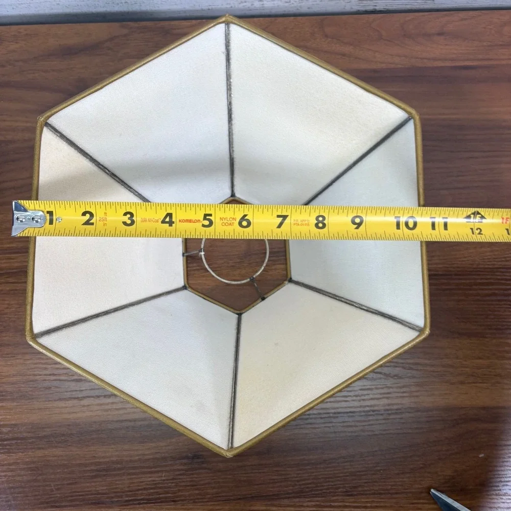 French Victorian Lamp Shade Mid Century Hexagonal Shape La Mode Illustrée
